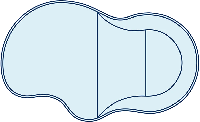 Mountain Pond vinyl liner shape