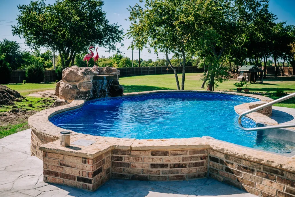 Completed pool project by Imperial Pools & Hardscapes
