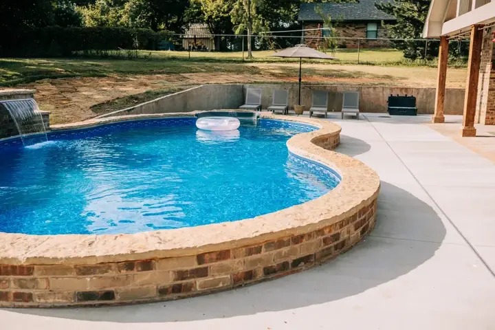 Completed pool project by Imperial Pools & Hardscapes