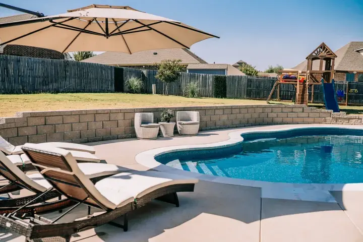 Completed pool project by Imperial Pools & Hardscapes