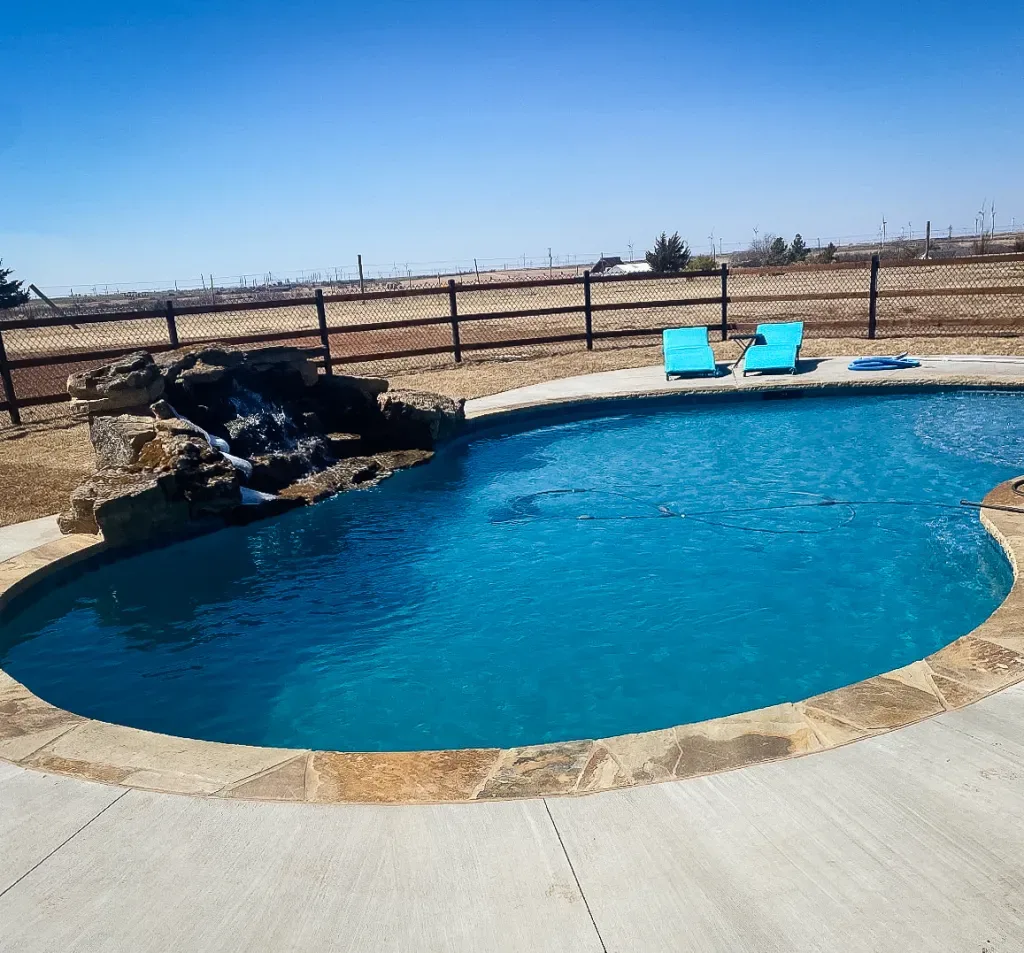 Completed pool project by Imperial Pools & Hardscapes