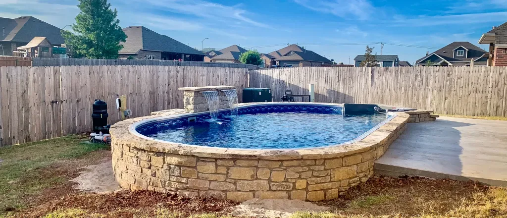 Completed pool project by Imperial Pools & Hardscapes