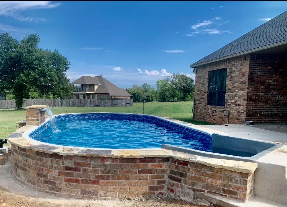 Completed pool project by Imperial Pools & Hardscapes