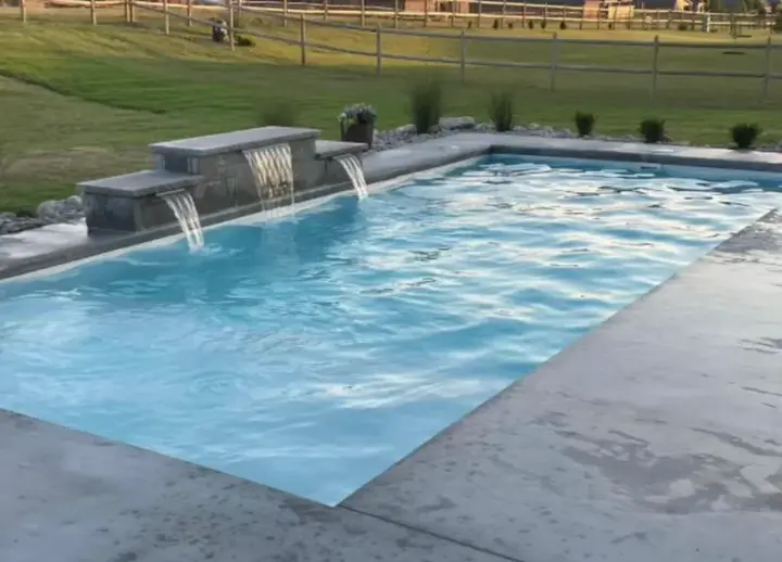 Completed pool project by Imperial Pools & Hardscapes
