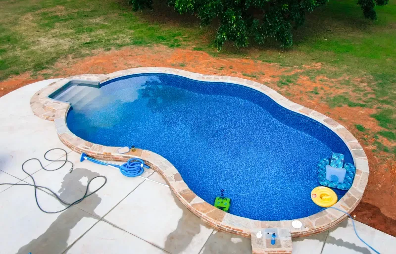 Completed pool project by Imperial Pools & Hardscapes